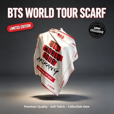 【101.0】BTS Arirang Concert Scarf | Multifunctional Kpop Bandana, Tube Top, Waist Belt & Bag Accessory